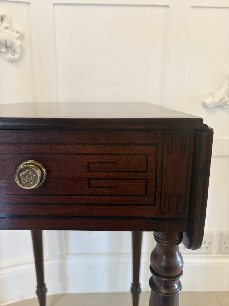 Fine Quality 19th Century Regency Antique Free Standing Lamp/Side Table - Image 13